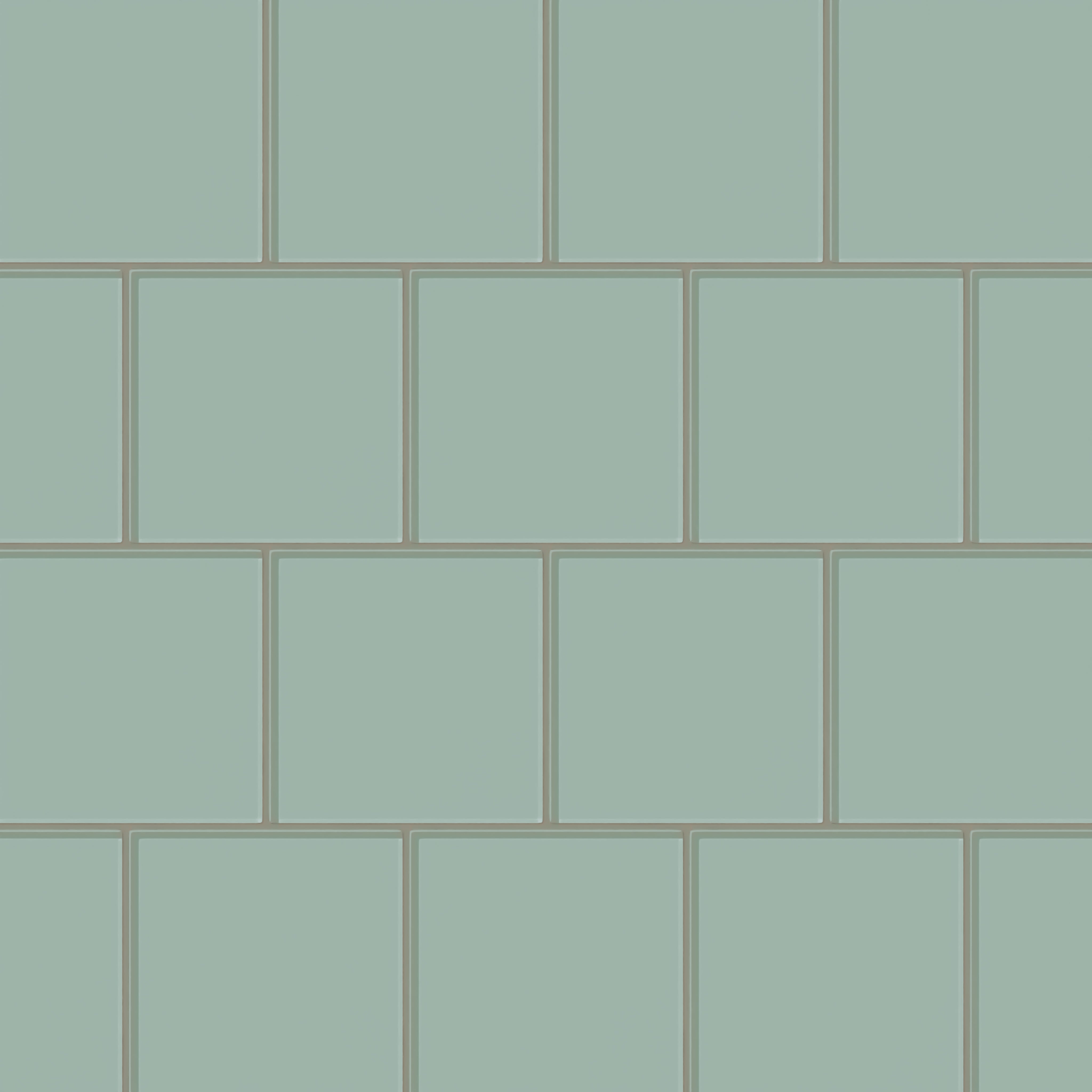 6x6 Glass Tile in Kingfisher Gloss