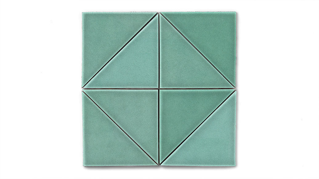 6" Triangle Original Ceramic Tile in Amalfi Coast Gloss