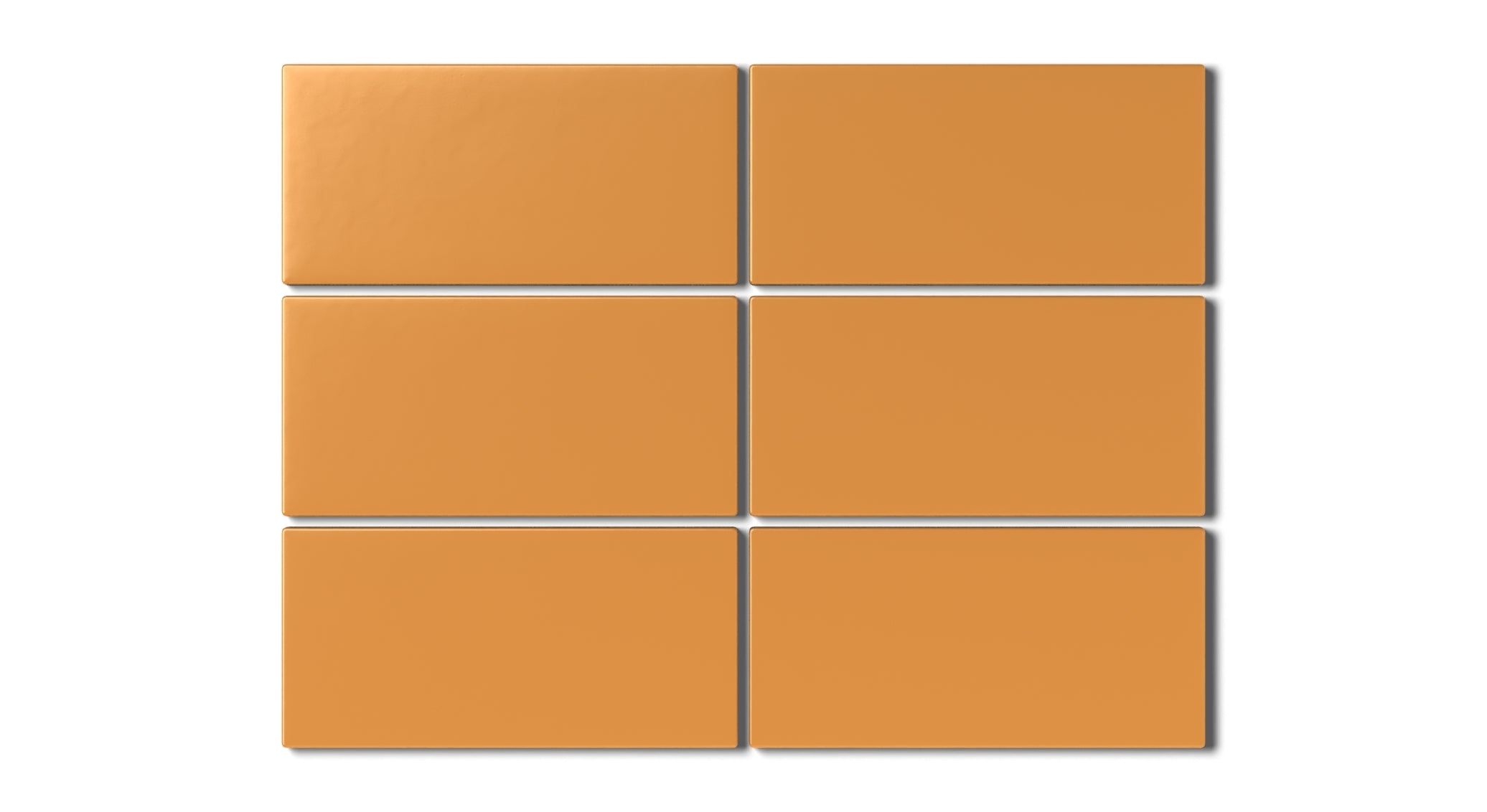 3x6 Natural Press Ceramic Tile in Yellow Ochre Matte