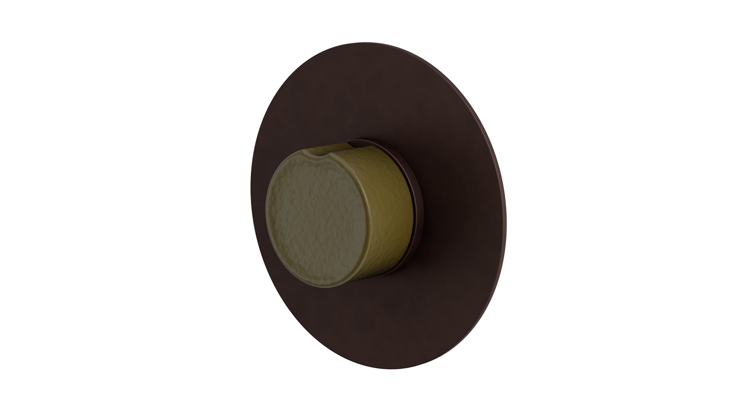Foundry One Handle Wall Mount Shower Trim with Groove Ceramic Knob Handle in Architectural Copper