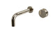 Foundry One Handle Wall Mount 7.5" Lavatory Faucet with Barrel Knob Handle in Polished Nickel