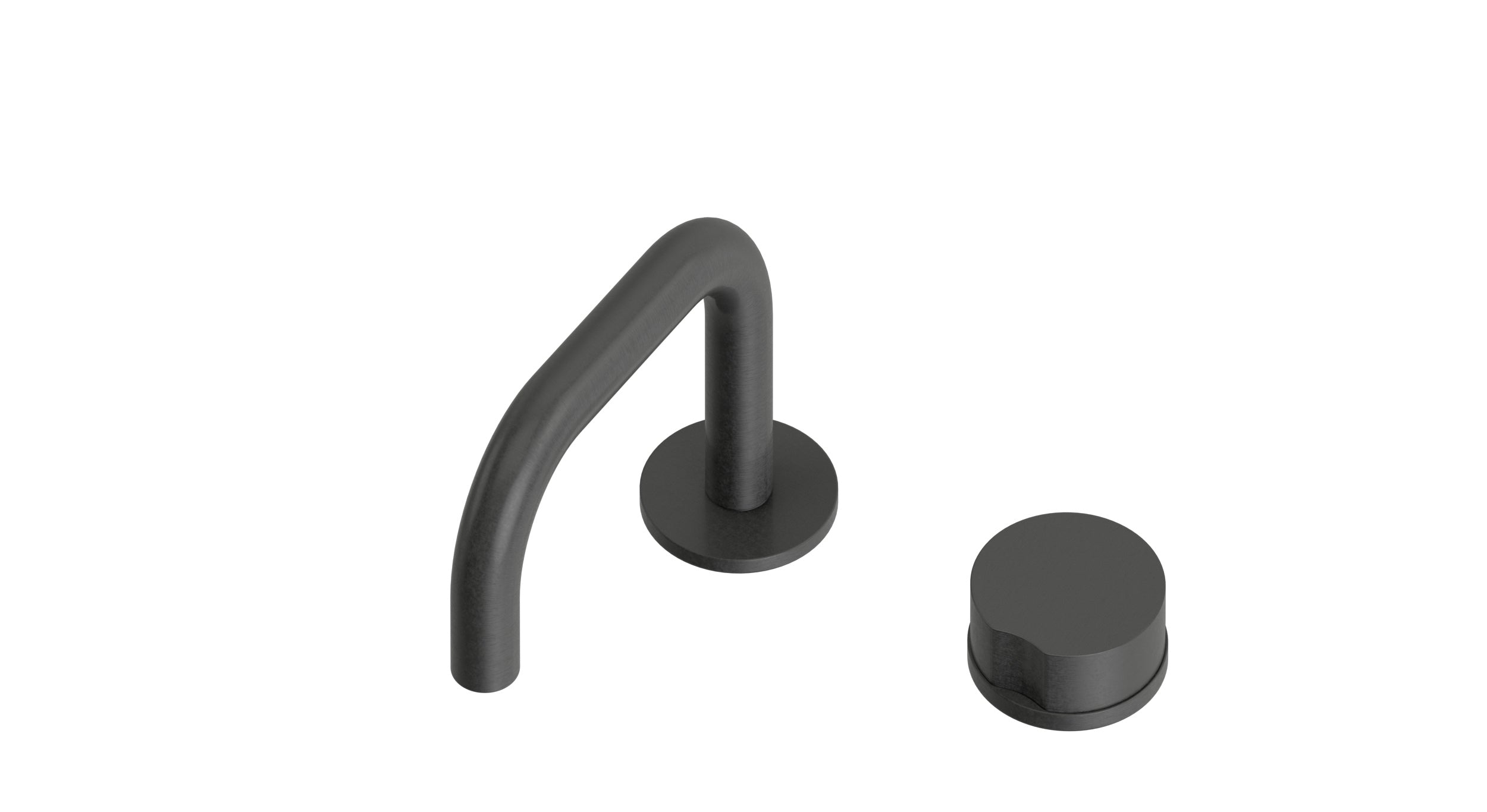 Foundry One Handle Deck Mount Squaretop Lavatory Faucet with Barrel Knob Handle
