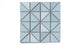 3" Triangle Sheeted - Quadrant Original Ceramic Mosaic Tile in Crater Lake Gloss