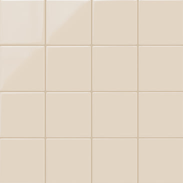 6x6 Original Ceramic Tile in Ivory Gloss