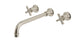 Emerson One Handle Wall Mount 12" Lavatory Faucet with Classic Cross Handle in Satin Nickel