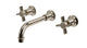 Emerson Two Handle Wall Mount 8.25" Lavatory Faucet with Defined Cross Handles in Polished Nickel