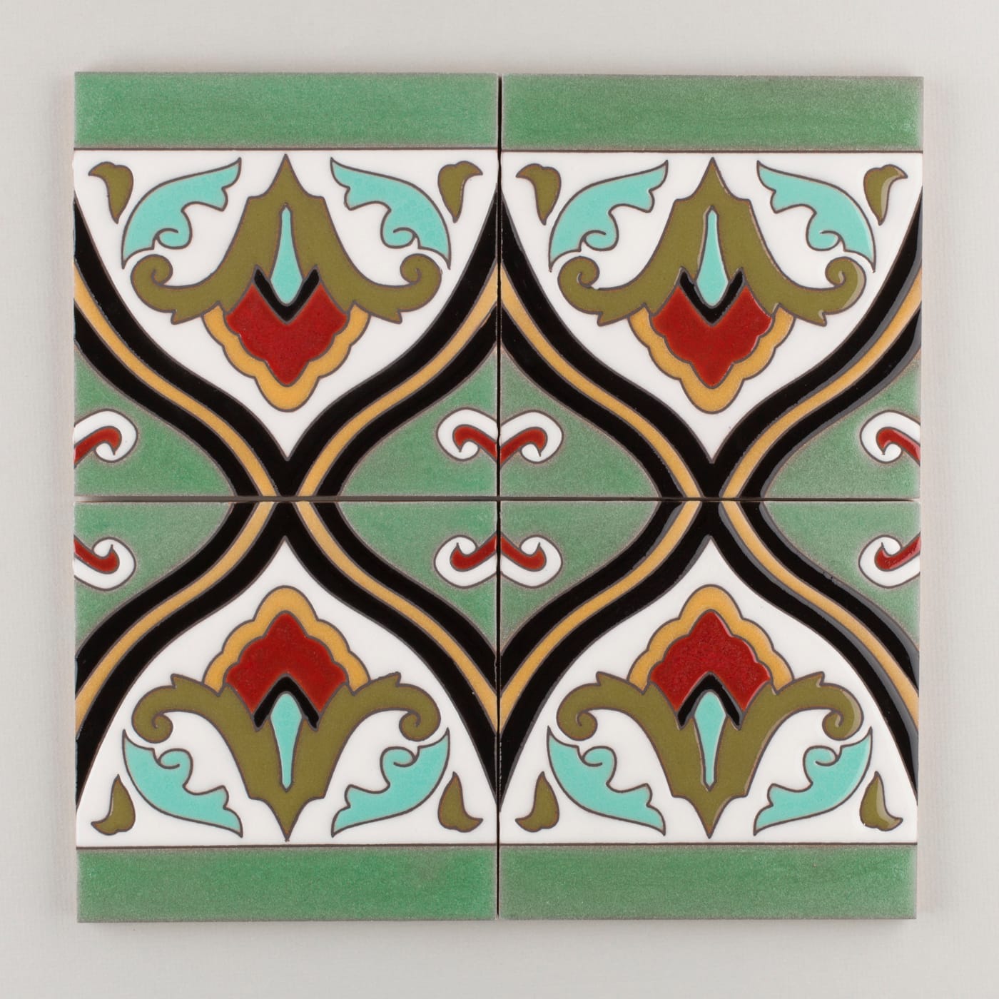 6x6 Handpainted Sample Old California #8  in Warm Motif
