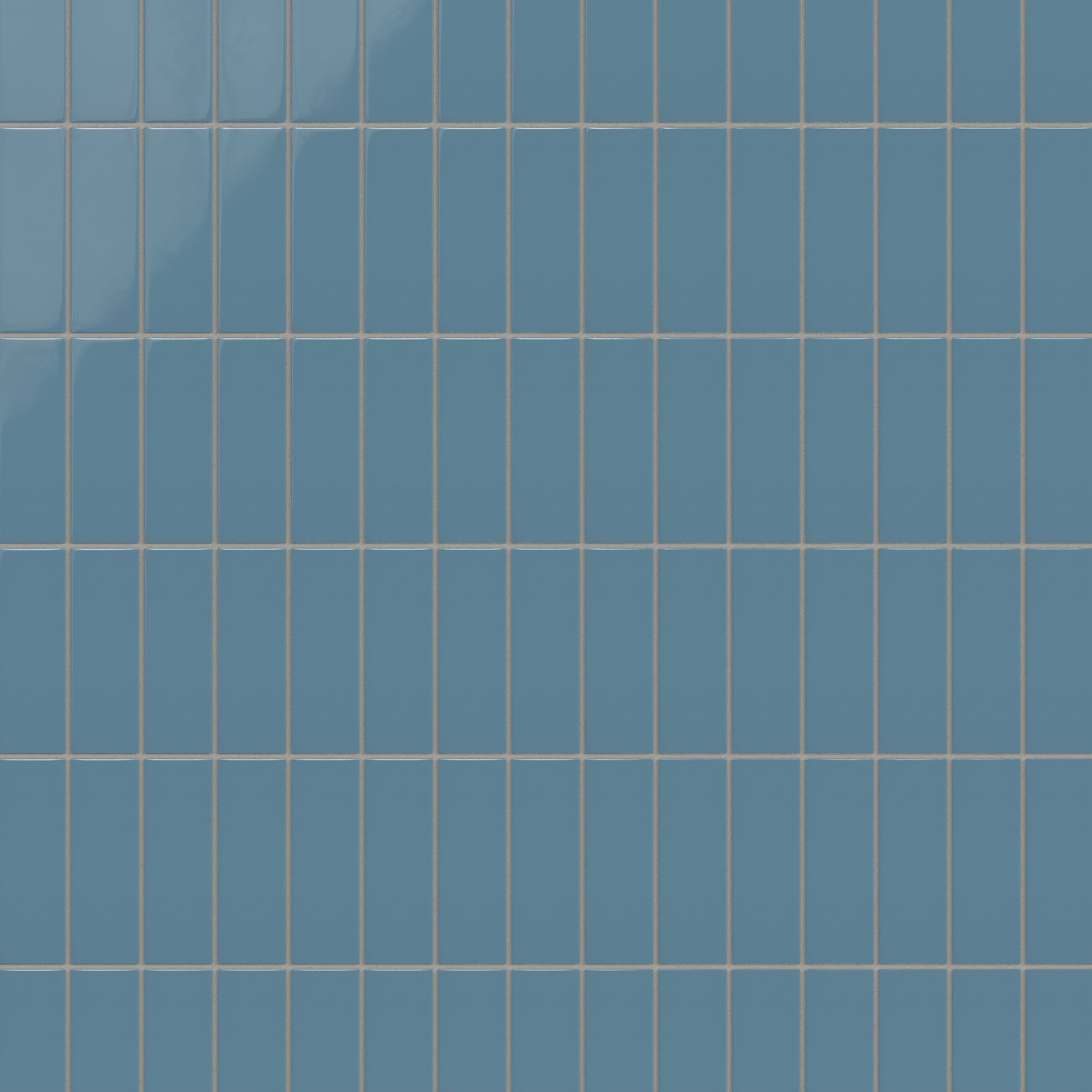 2x6 Natural Press Ceramic Tile in Azurite Gloss