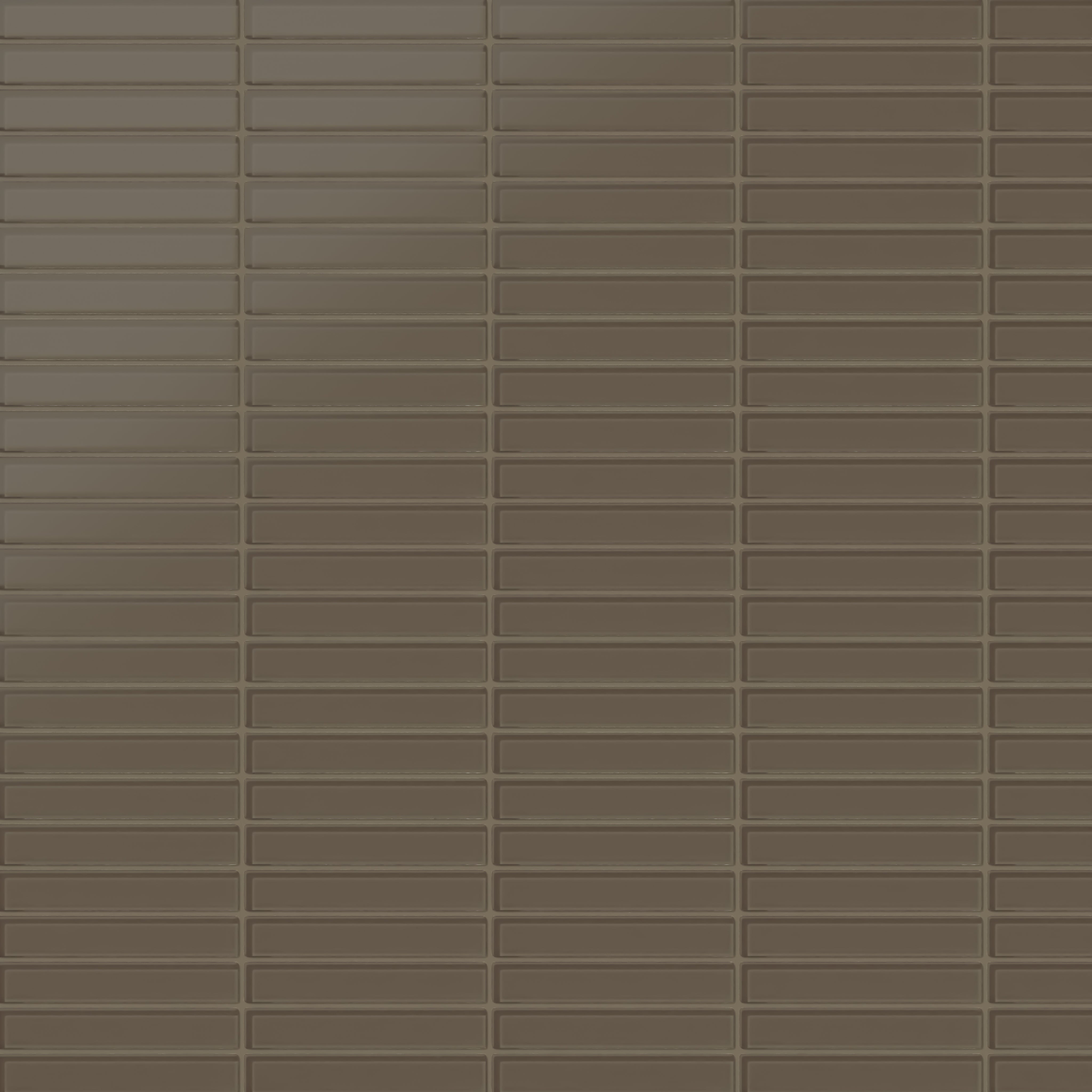 1x6 Straight Set Sheeted Glass Mosaic Tile in Albatross Matte