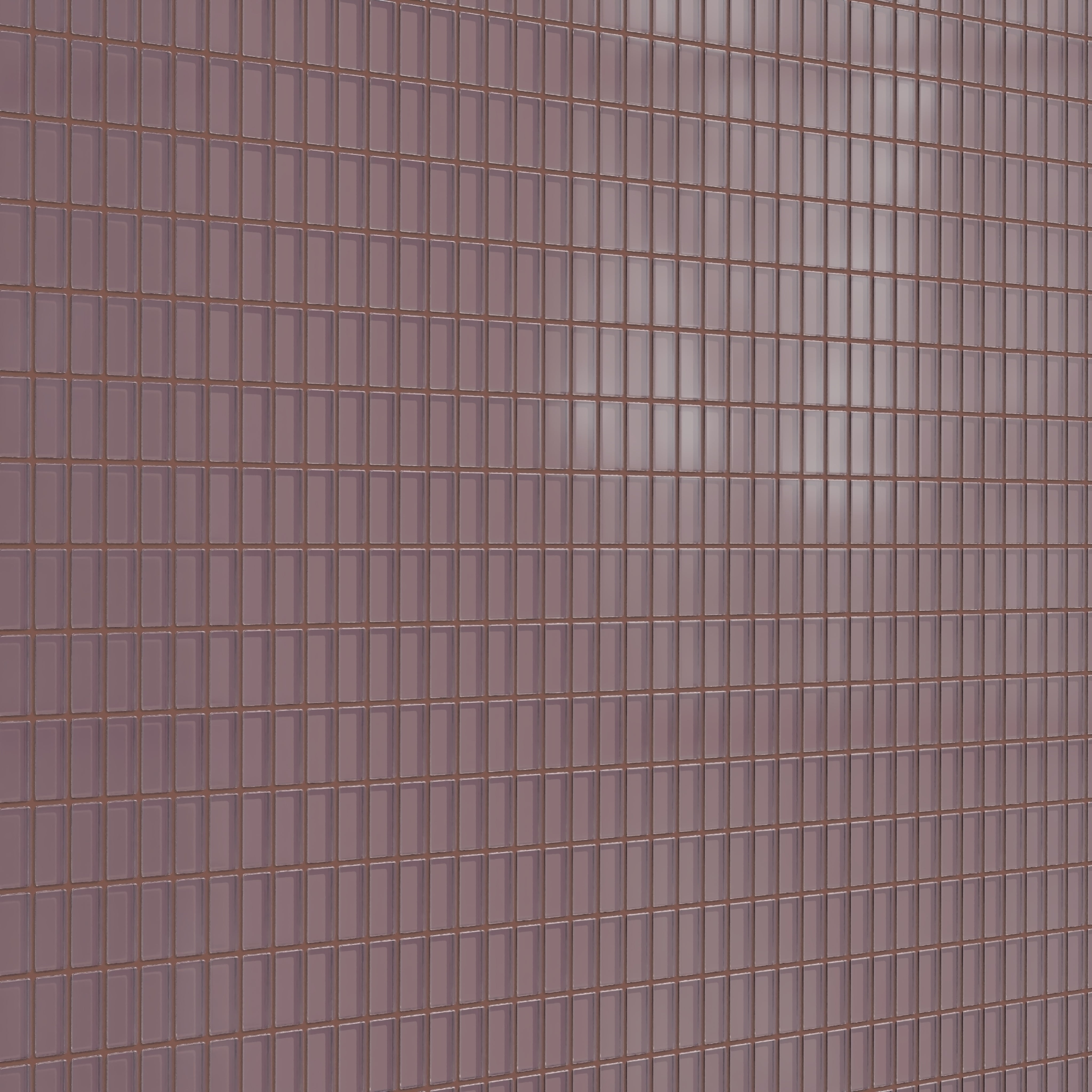 1x2 Straight Set Sheeted Glass Mosaic Tile in Crane Matte