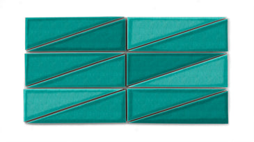 Right Scalene Triangle Original Ceramic Tile in Bora Bora Gloss