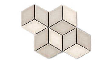 Small Diamond Sheeted - Escher Original Ceramic Mosaic Tile in Sand Dune Gloss