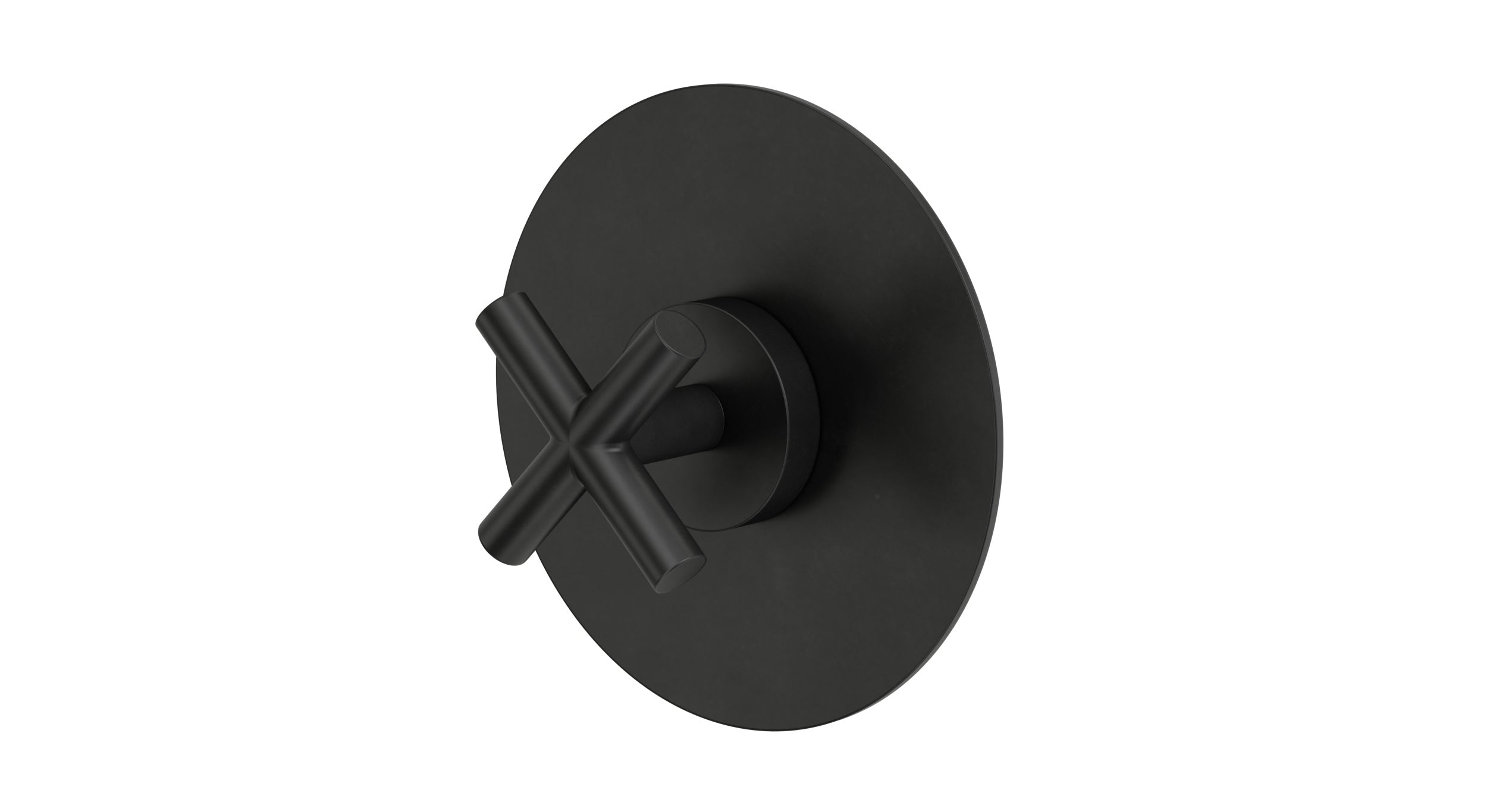 Contour One Handle Wall Mount Shower Trim with Soft Cross Handle in Oil Rubbed Bronze