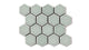 2" Hexagon Sheeted Original Ceramic Mosaic Tile in Overcast Gloss
