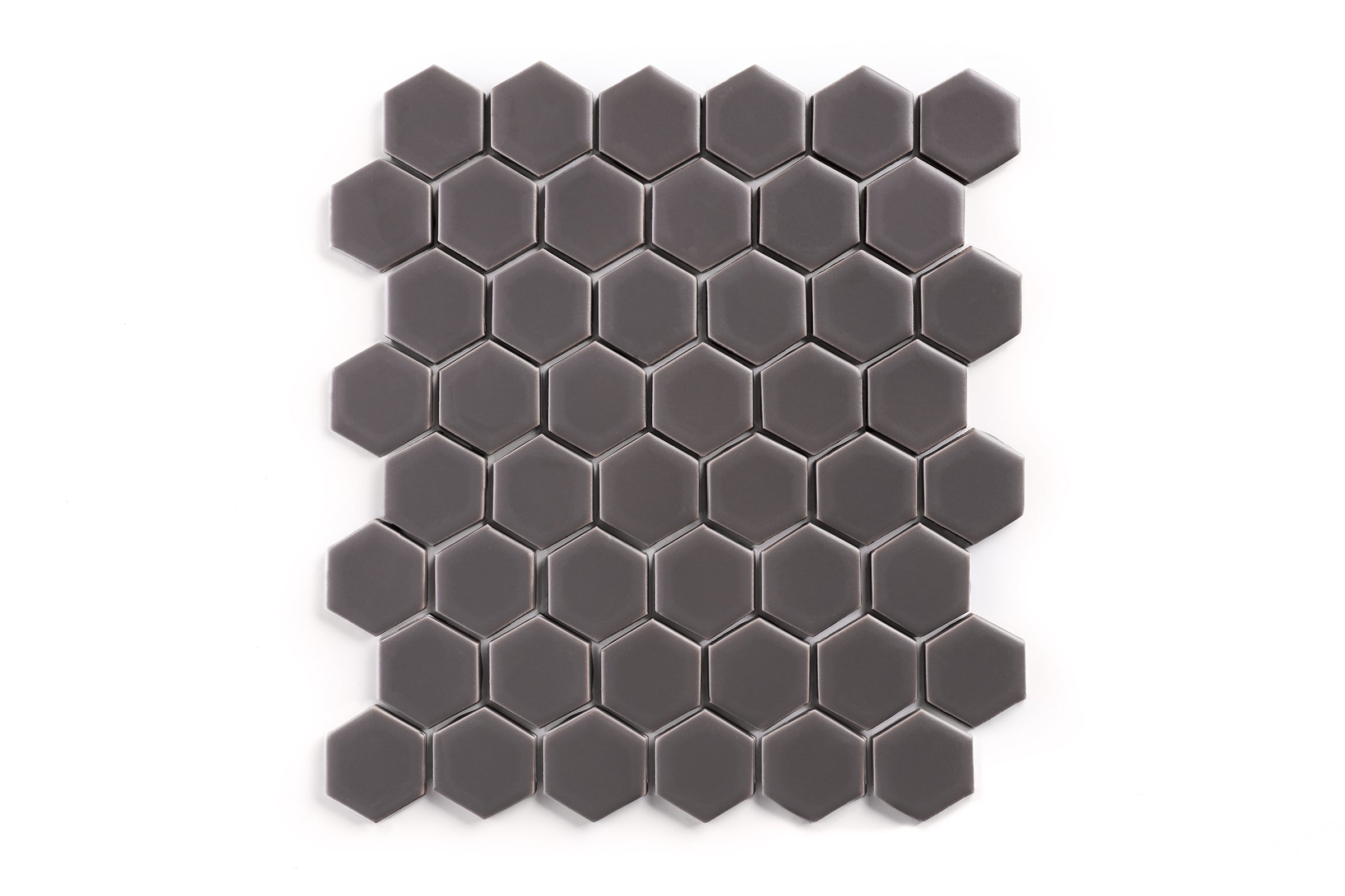 2" Hexagon Sheeted Original Ceramic Mosaic Tile in Kalamata Matte