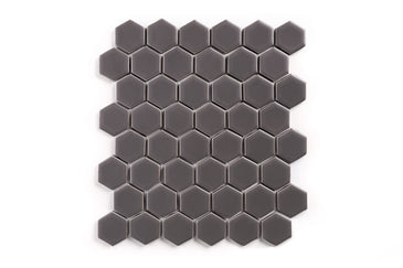 2" Hexagon Sheeted Original Ceramic Mosaic Tile in Kalamata Matte