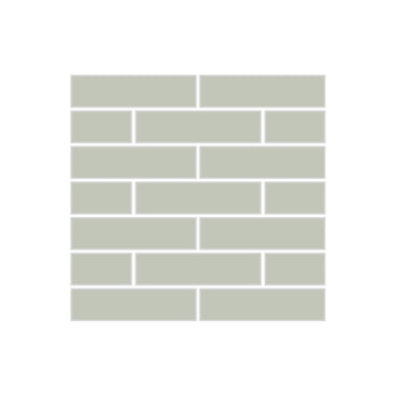 1x4 Half Offset Sheeted Original Ceramic Mosaic Tile in Salton Sea Matte
