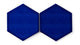 8" Hexagon Original Ceramic Tile in Azul Gloss