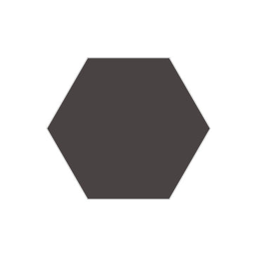 8" Hexagon Original Ceramic Tile in Carbon Gloss