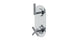 Contour Two Handle Wall Mount Shower Trim with Soft Cross/Soft Lever Handles in Polished Chrome