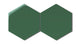 8" Hexagon Natural Press Ceramic Tile in Viridian Gloss