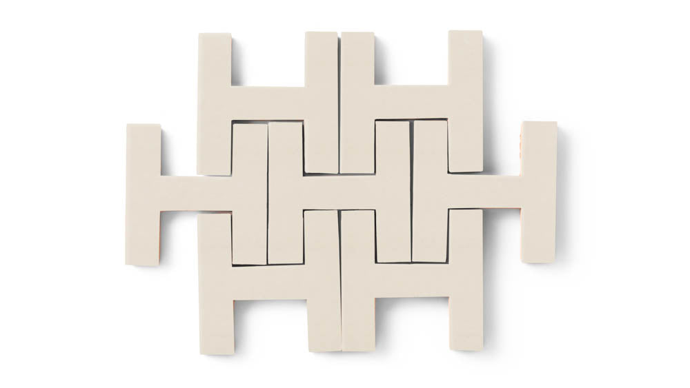 Chaine Homme Original Ceramic Tile in Ivory Matte