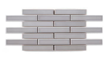 1x6 Half Offset Sheeted Original Ceramic Mosaic Tile in Dust Storm Gloss