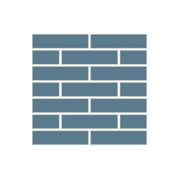 1x4 Half Offset Sheeted Original Ceramic Mosaic Tile in Nautical Matte