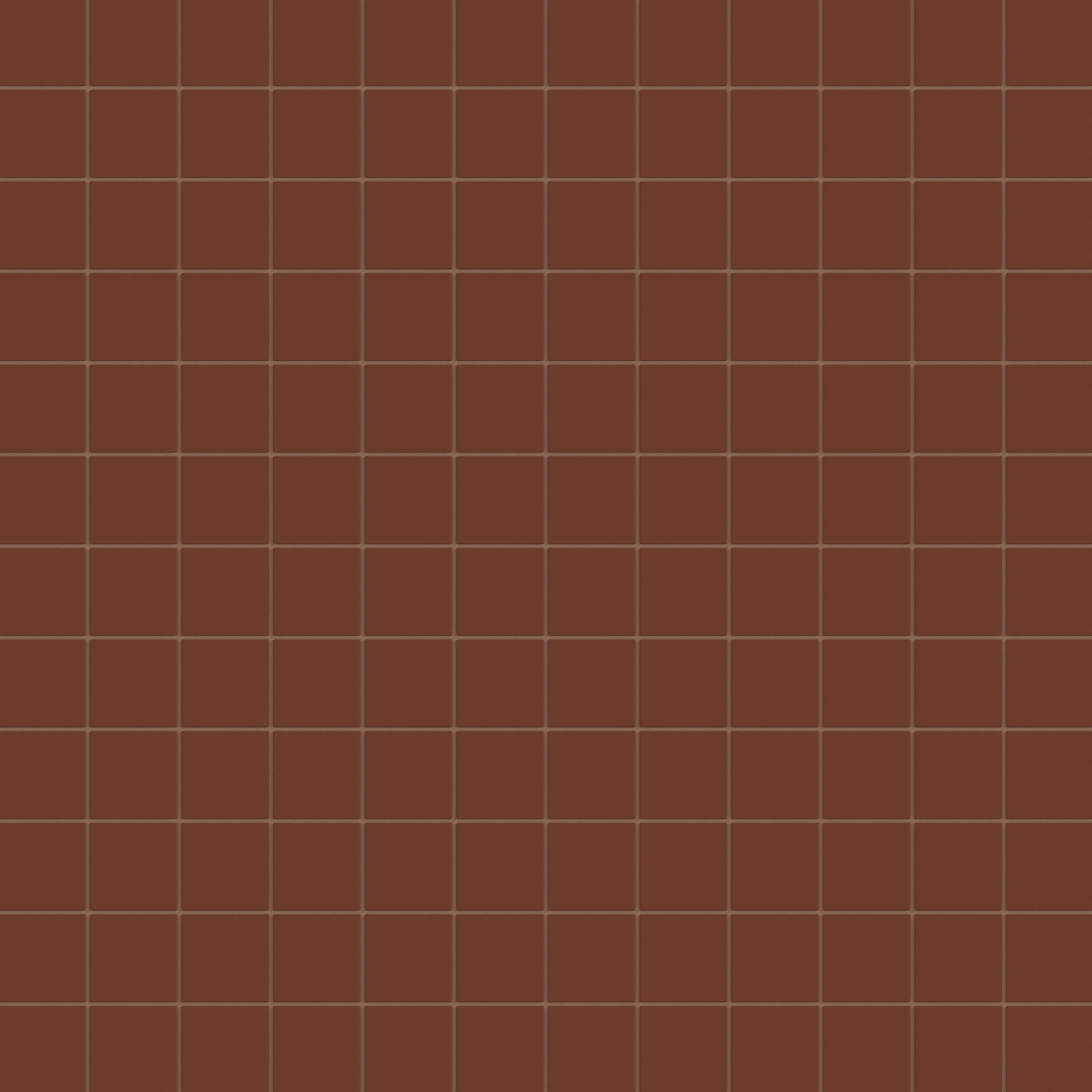 3x3 Straight Set Sheeted Natural Press Ceramic Mosaic Tile in Red Iron Oxide Matte