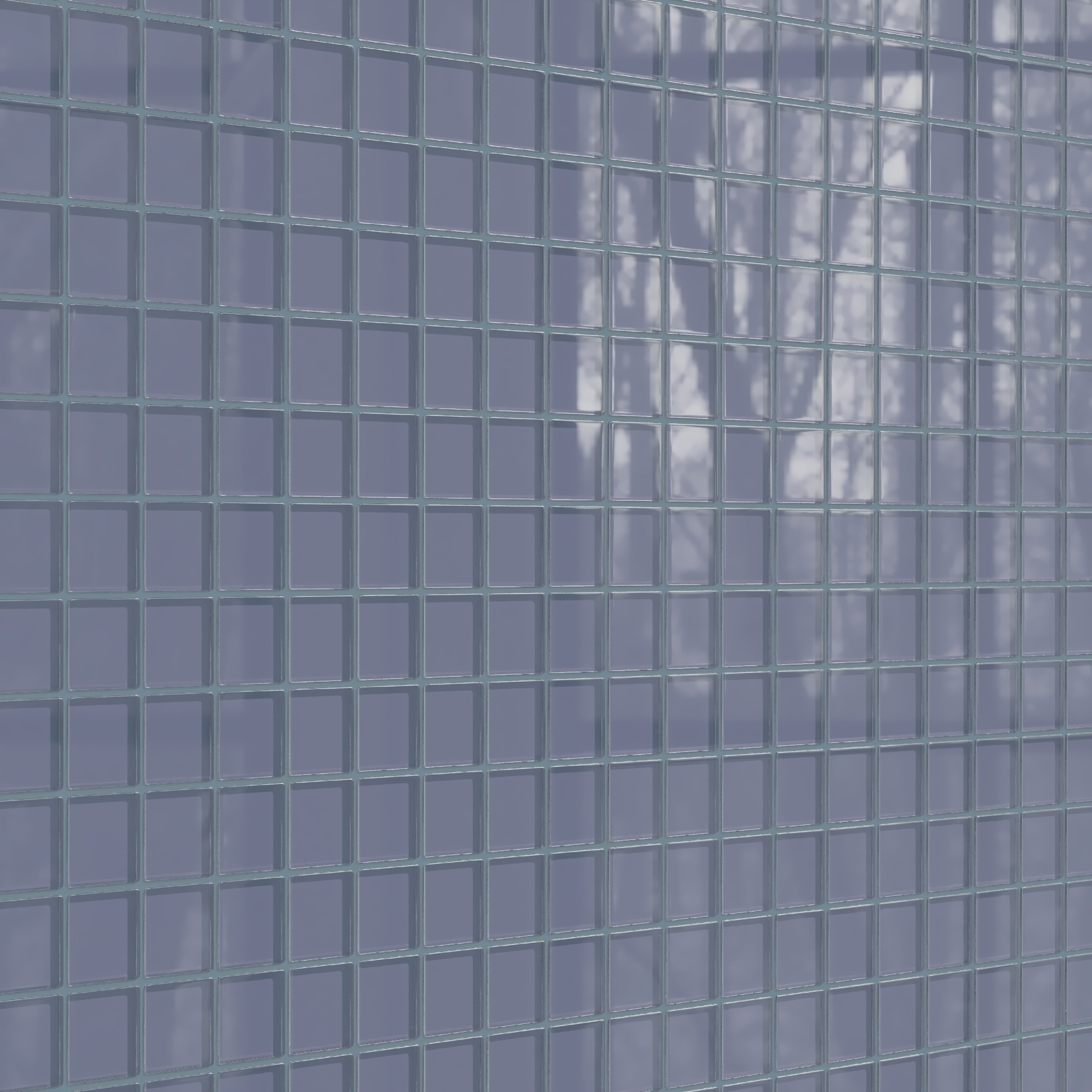 2x2 Straight Set Sheeted Glass Mosaic Tile in Nuthatch Gloss
