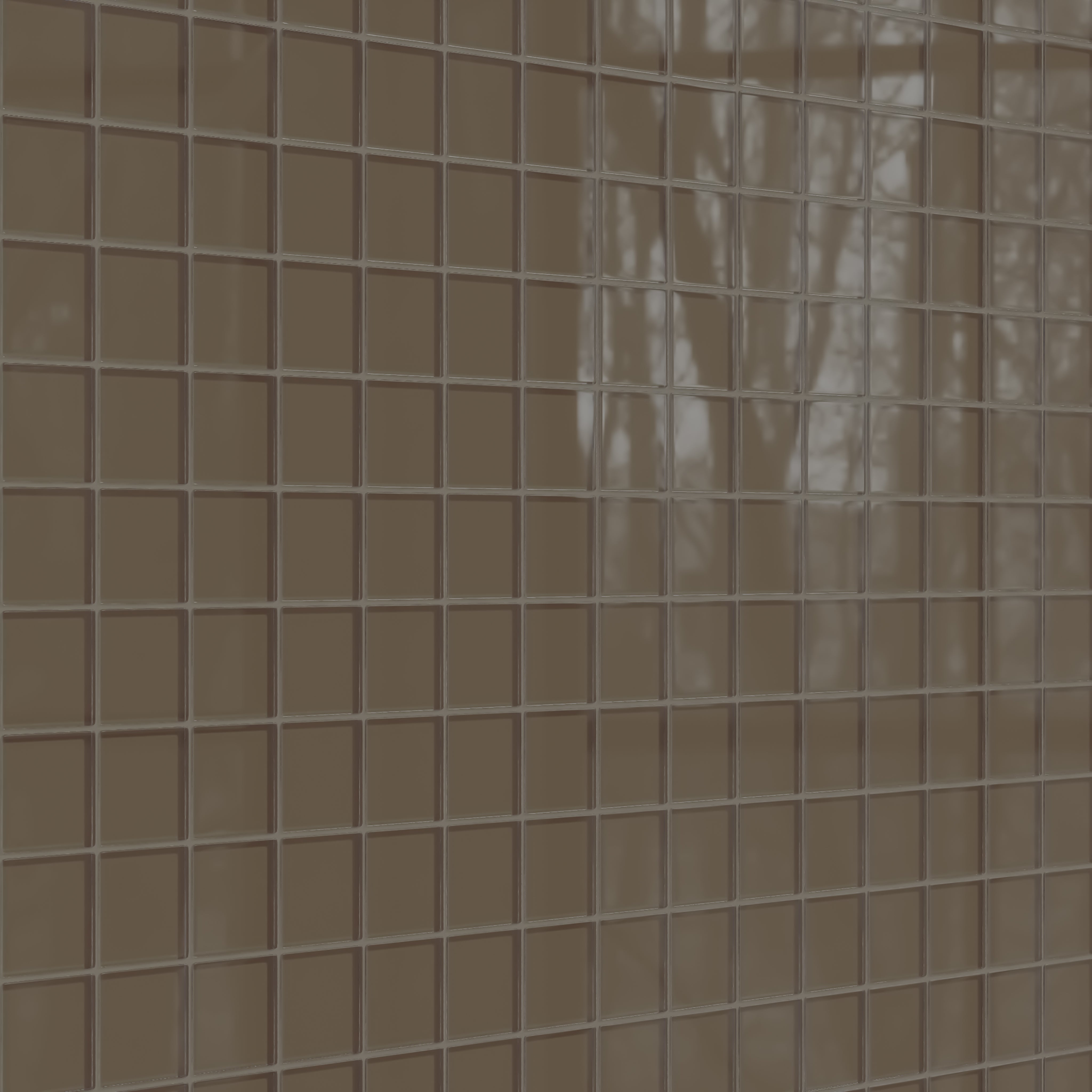 3x3 Straight Set Sheeted Glass Mosaic Tile in Albatross Gloss