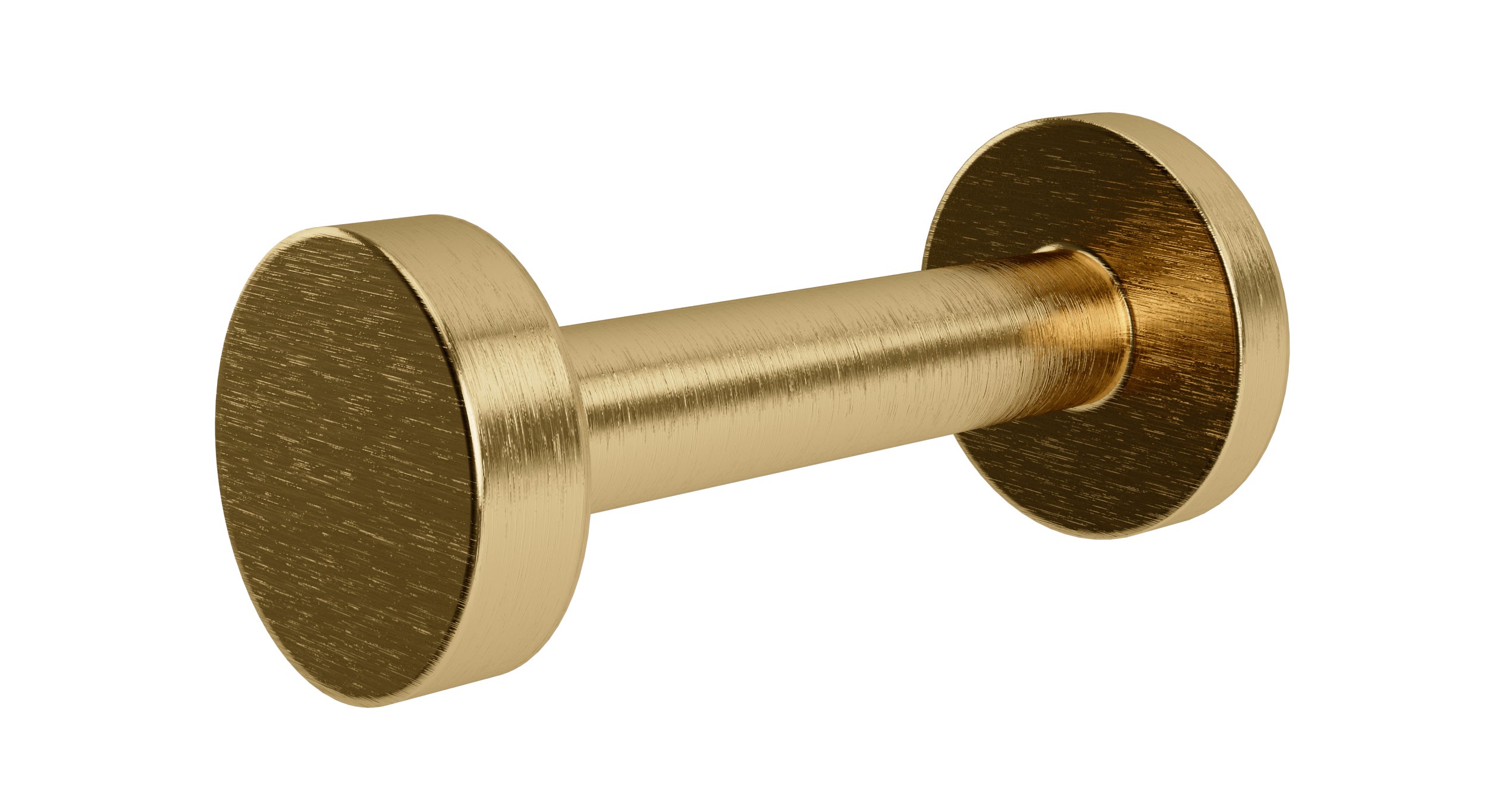 Flatiron Round Robe Hook in Satin Brass
