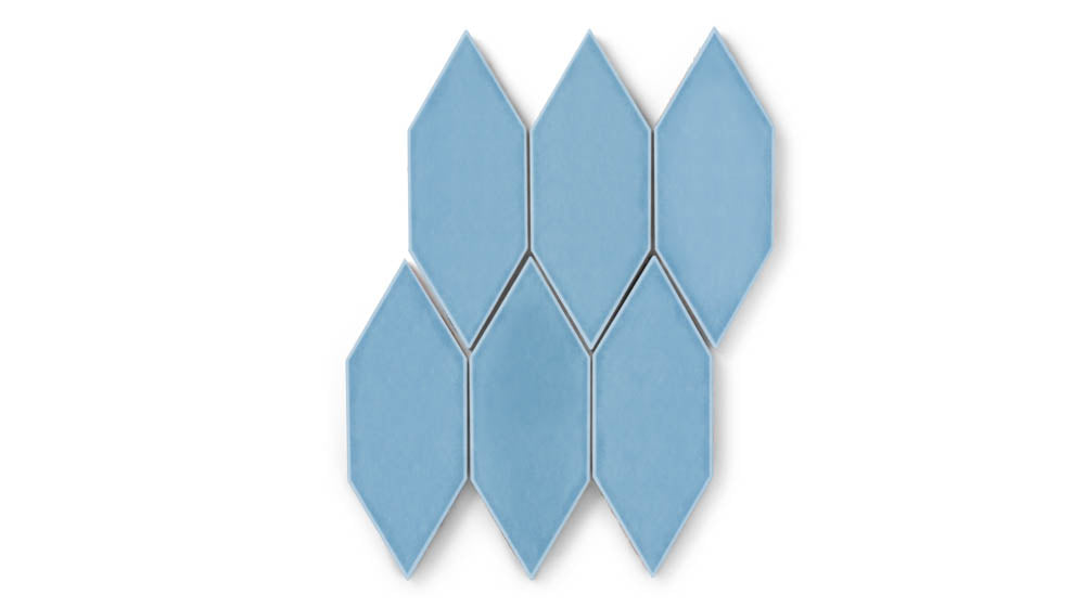 Picket Original Ceramic Tile in Caribbean Sea Gloss