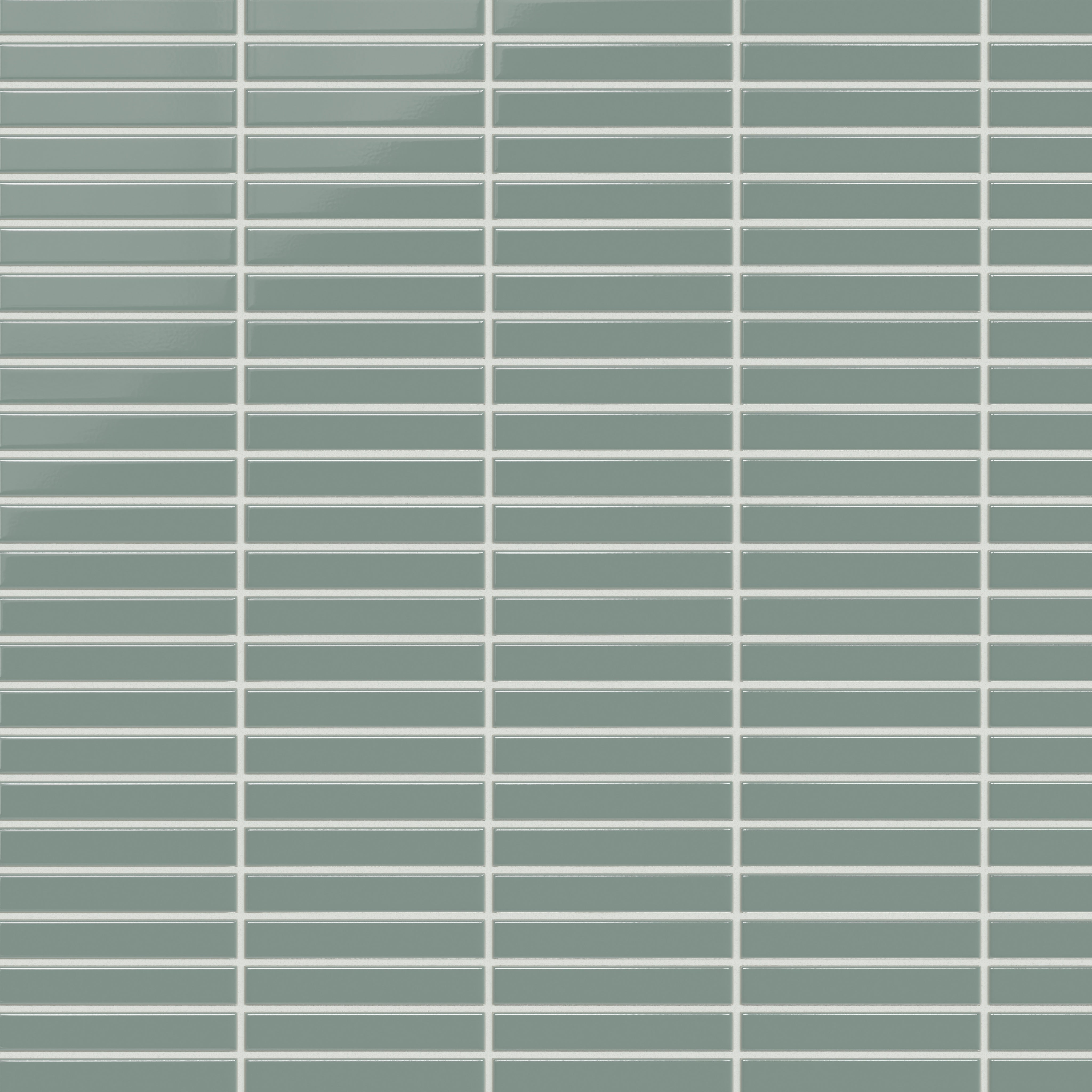 1x6 Straight Set Sheeted Original Ceramic Mosaic Tile in Flagstone Gloss