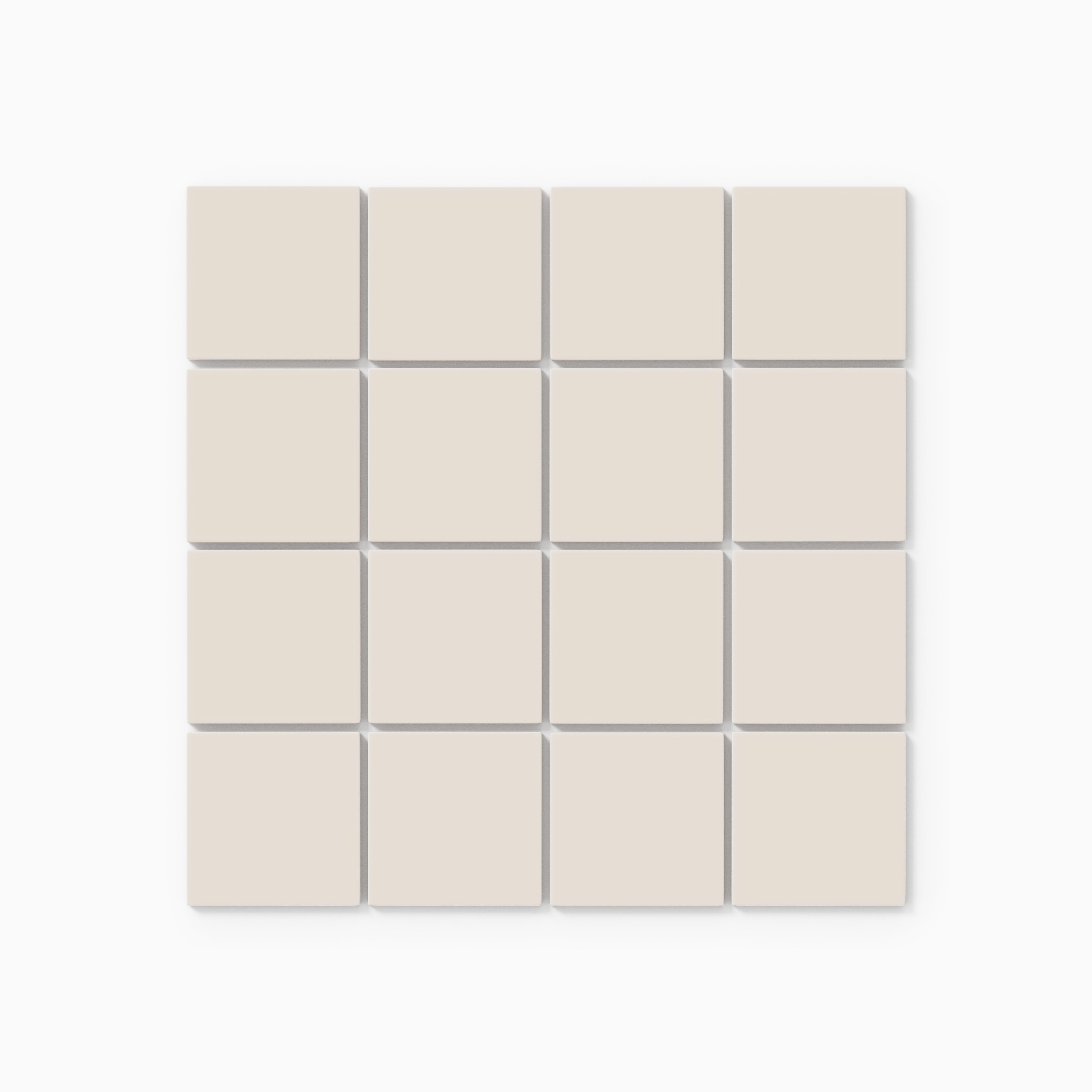 3x3 Straight Set Sheeted Natural Press Ceramic Mosaic Tile in Pearl Gloss