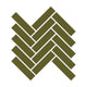 1x4 Herringbone Sheeted Glass Mosaic Tile in Cormorant Matte