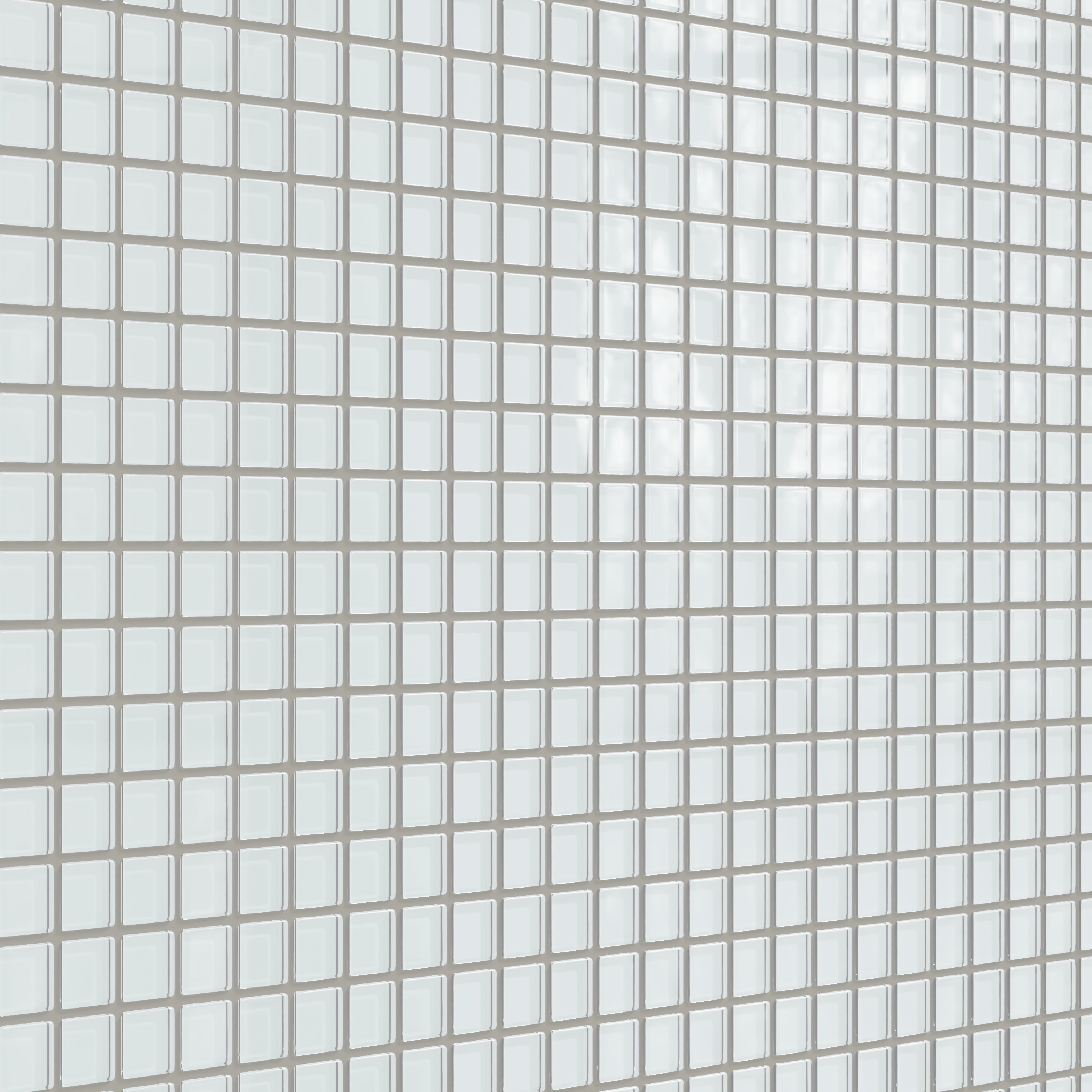 1x1 Straight Set Sheeted Glass Mosaic Tile in Warbler Gloss