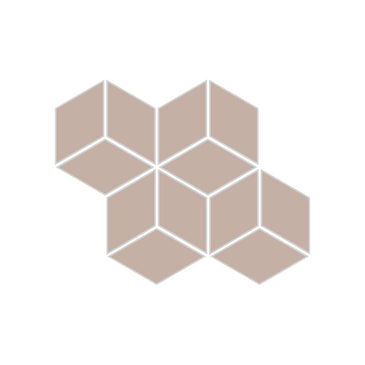 Small Diamond Sheeted - Escher Original Ceramic Mosaic Tile in Sweet Pea Matte