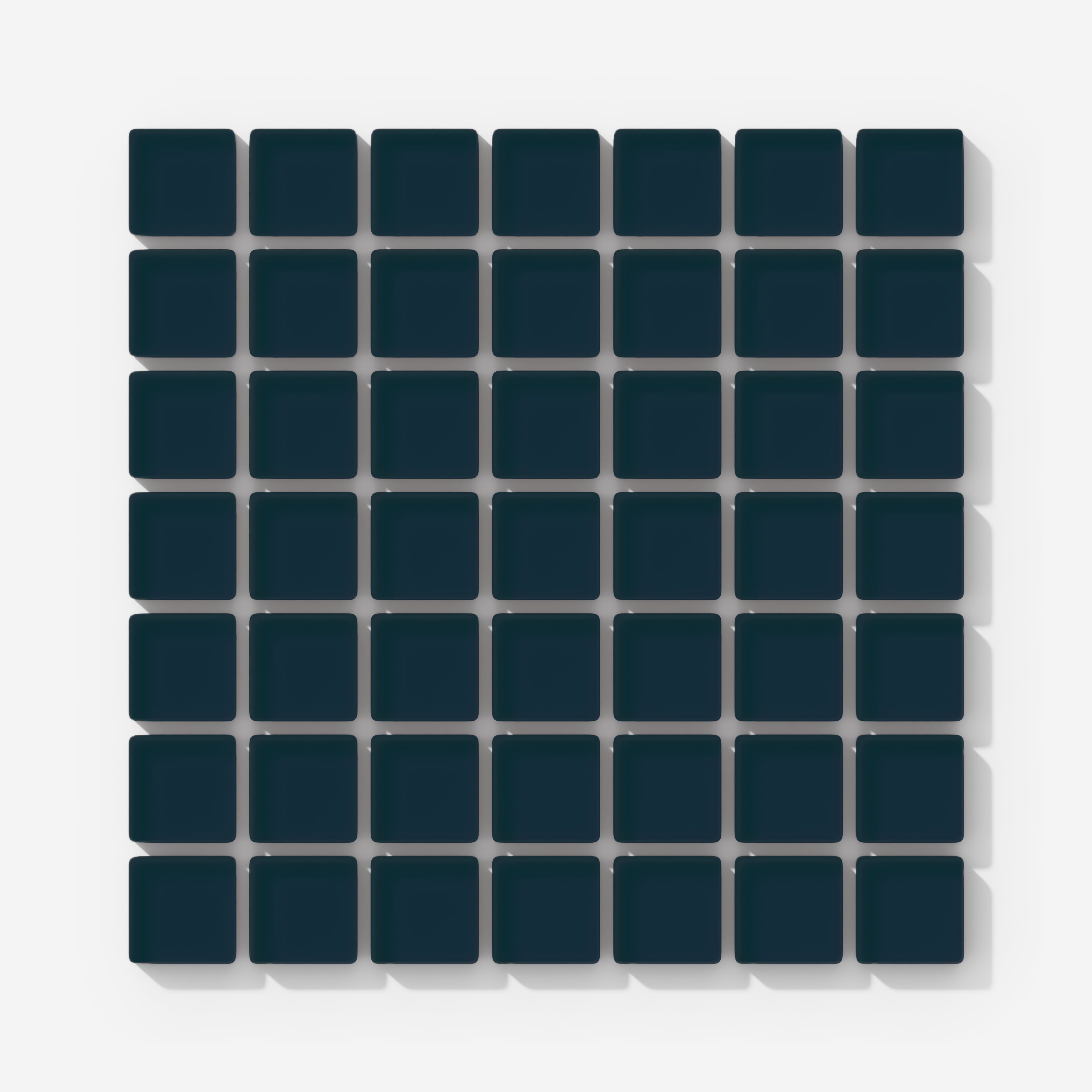 1x1 Straight Set Sheeted Glass Mosaic Tile in Grackle Gloss
