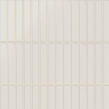 1x6 Straight Set Sheeted Glass Mosaic Tile in Dove Matte