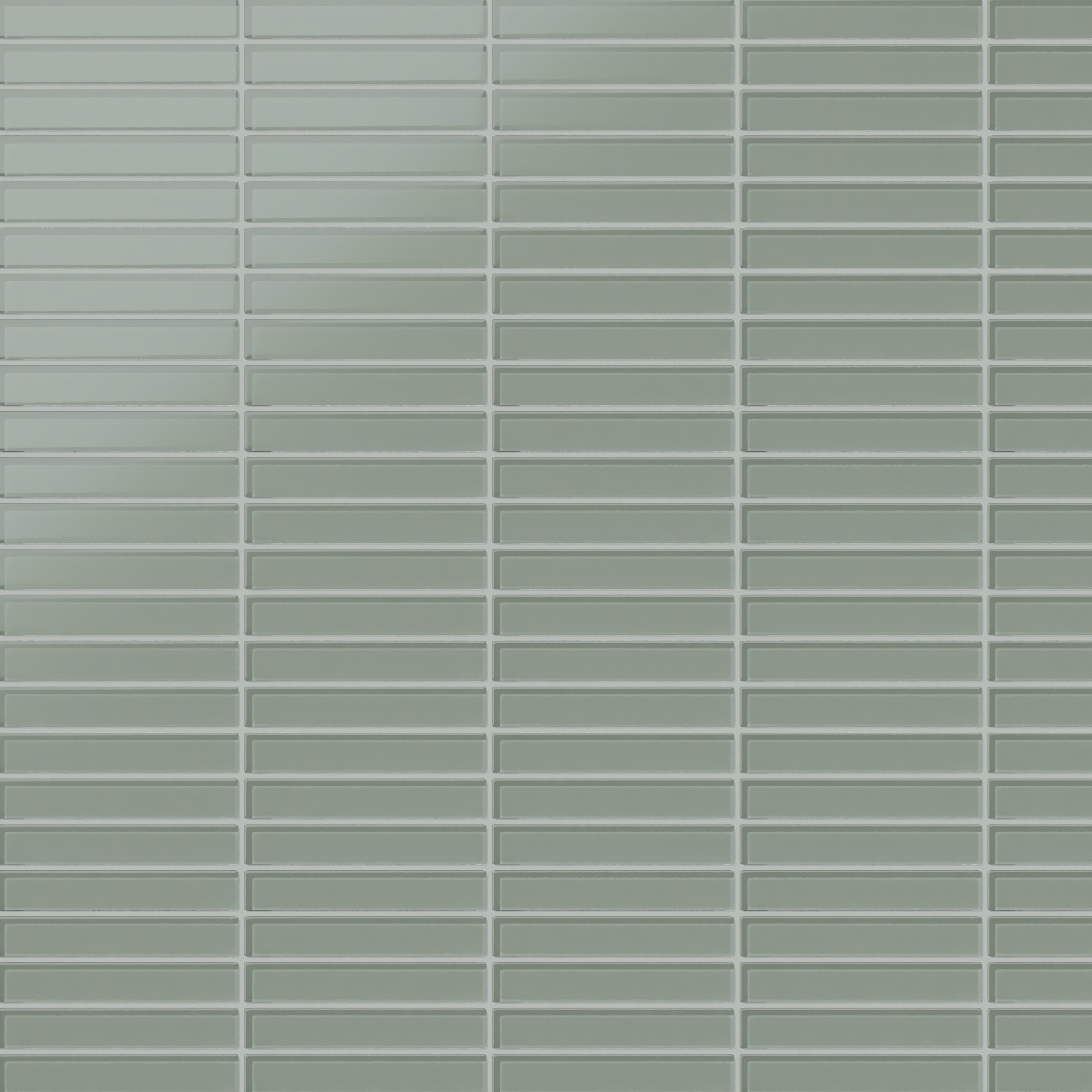 1x6 Straight Set Sheeted Glass Mosaic Tile in Hummingbird Matte