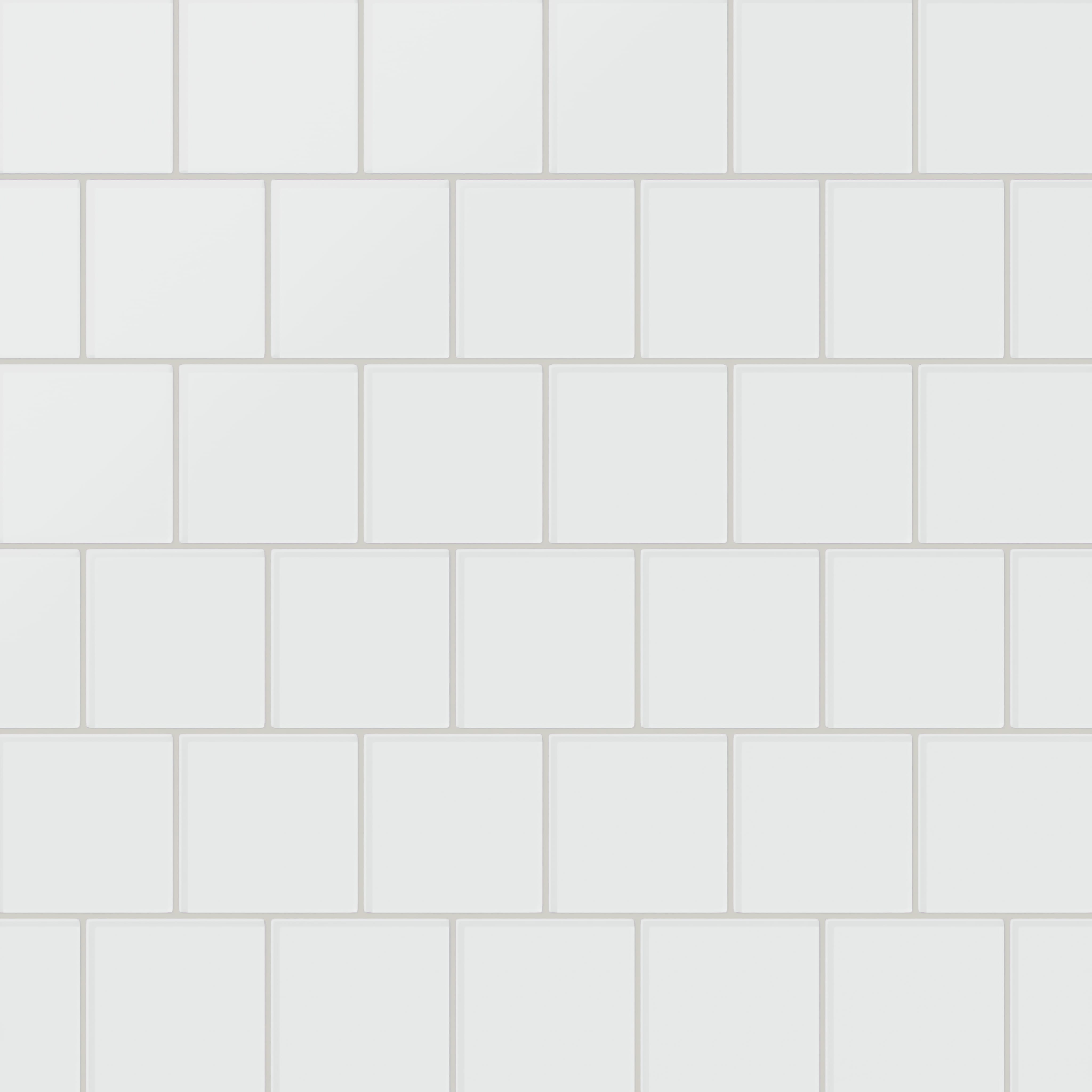Quick Ship 4x4 Glass Tile in Egret Matte