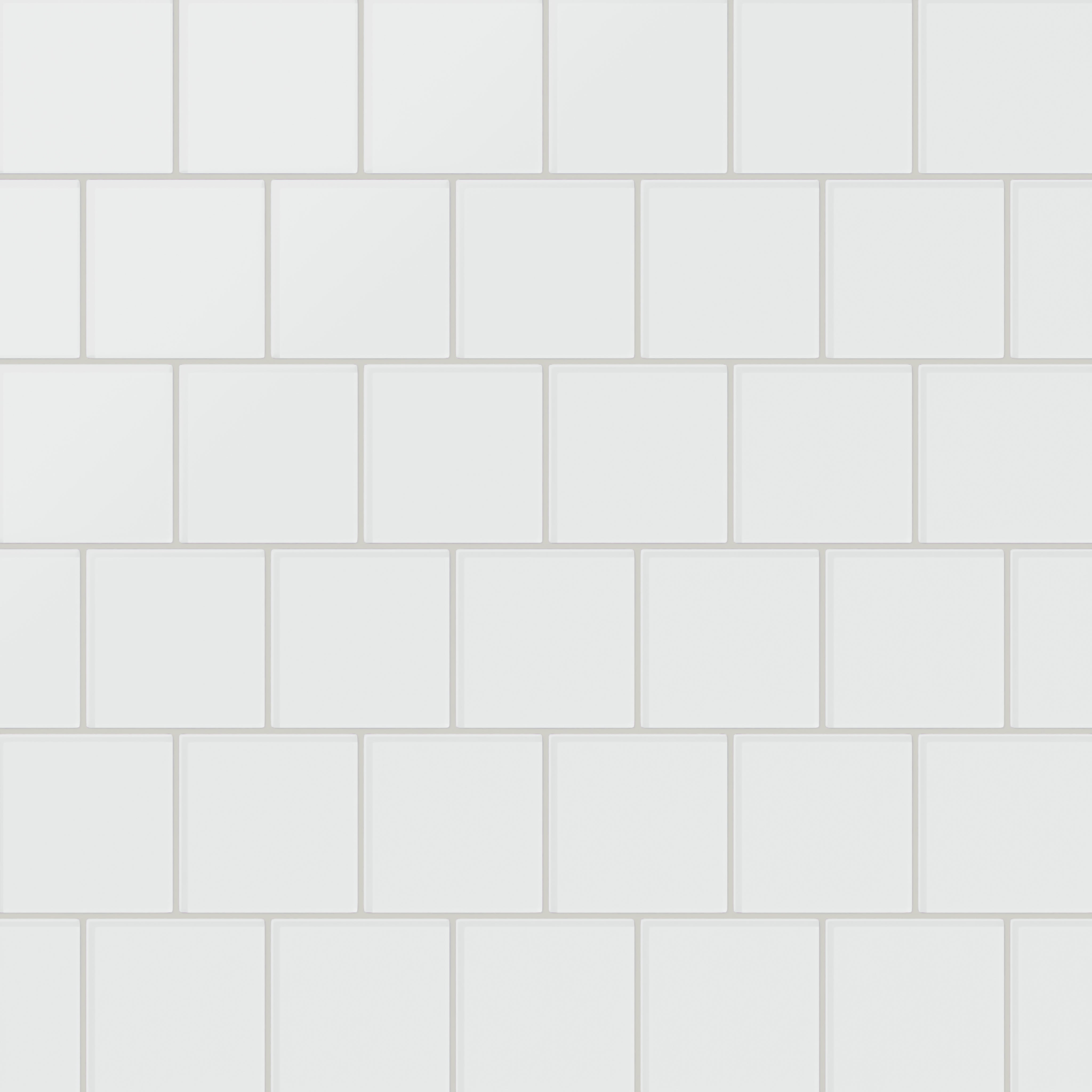 4x4 Glass Tile in Egret Matte