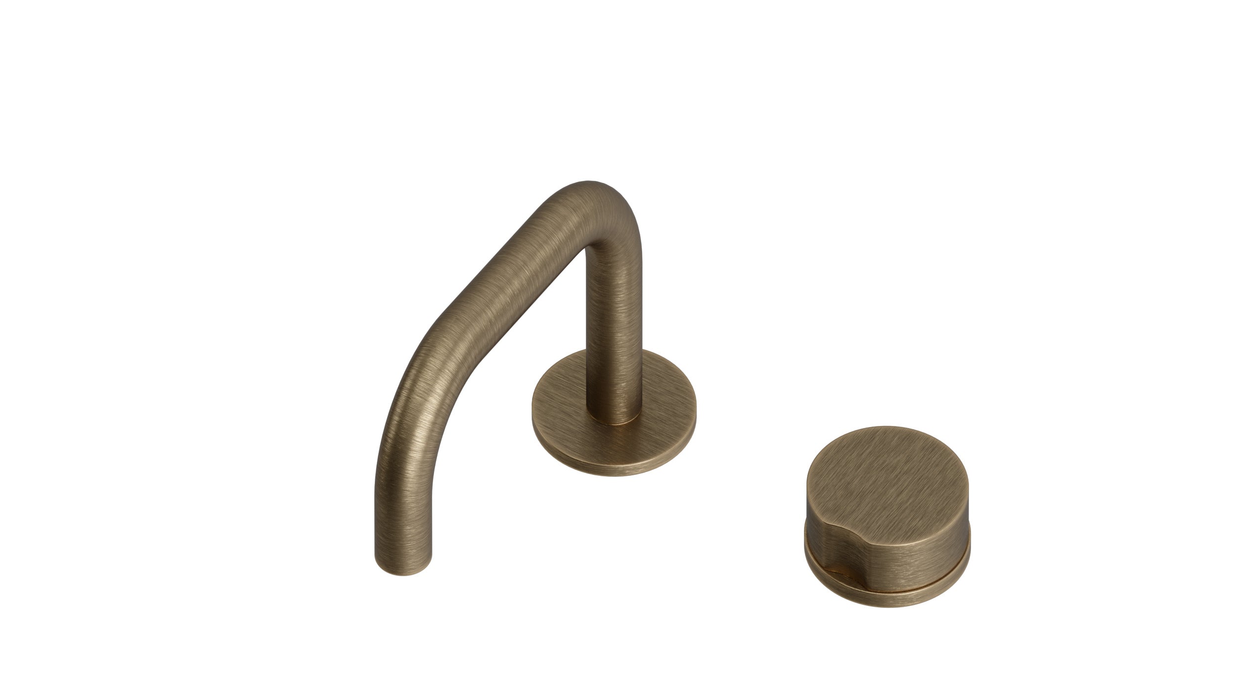 Foundry One Handle Deck Mount Squaretop Lavatory Faucet with Barrel Knob Handle