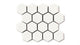 2" Hexagon Sheeted Original Ceramic Mosaic Tile in Calcite Matte