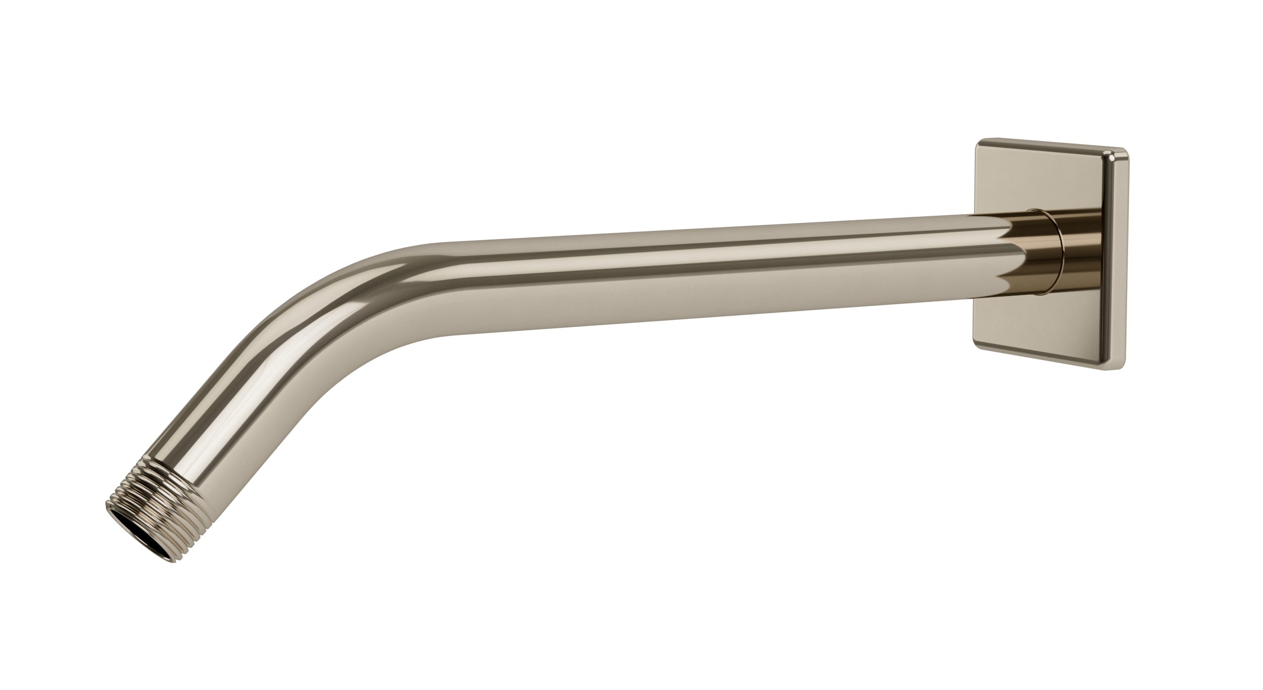 Flatiron 45-Degree 12" Shower Arm with Flange in Polished Nickel