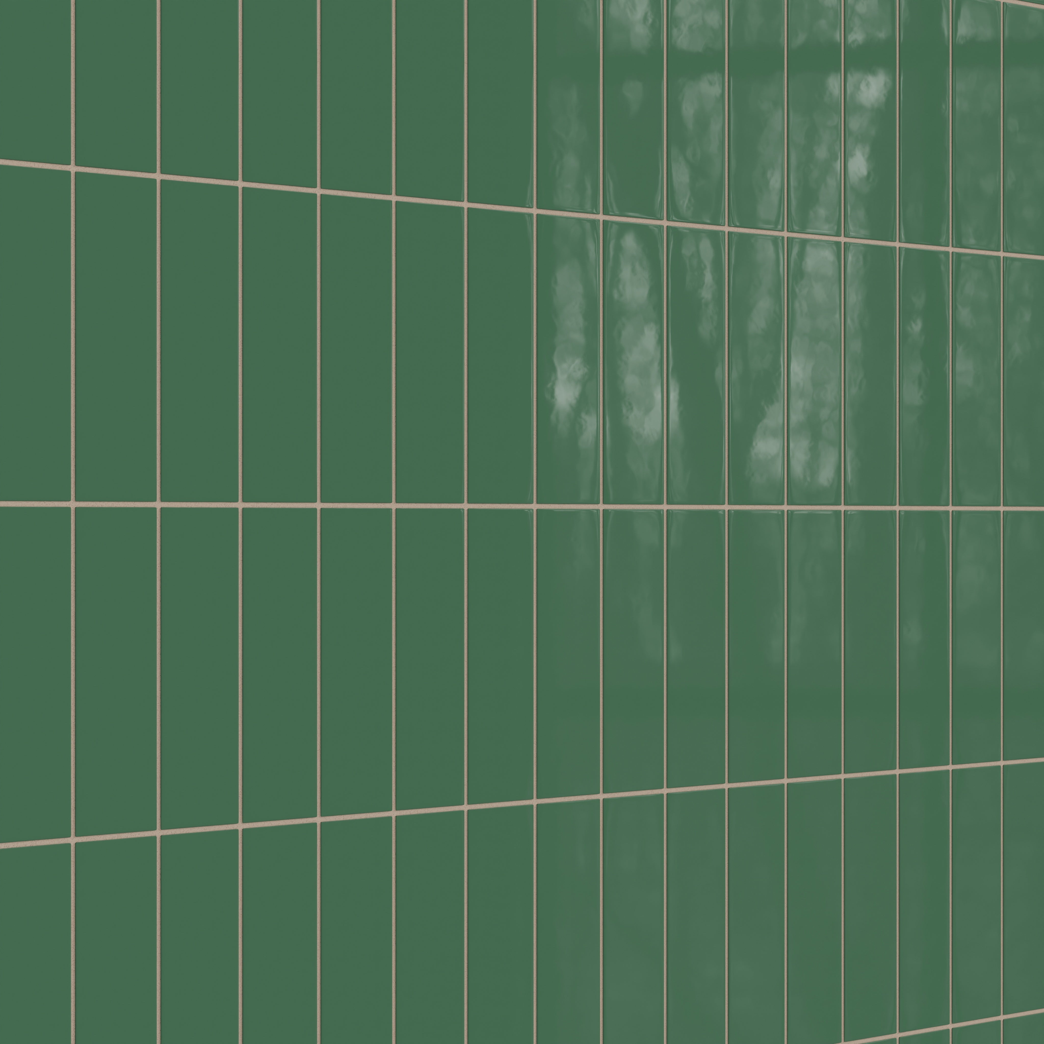 3x9 Natural Press Ceramic Tile in Viridian Gloss - Fireclay Tile
