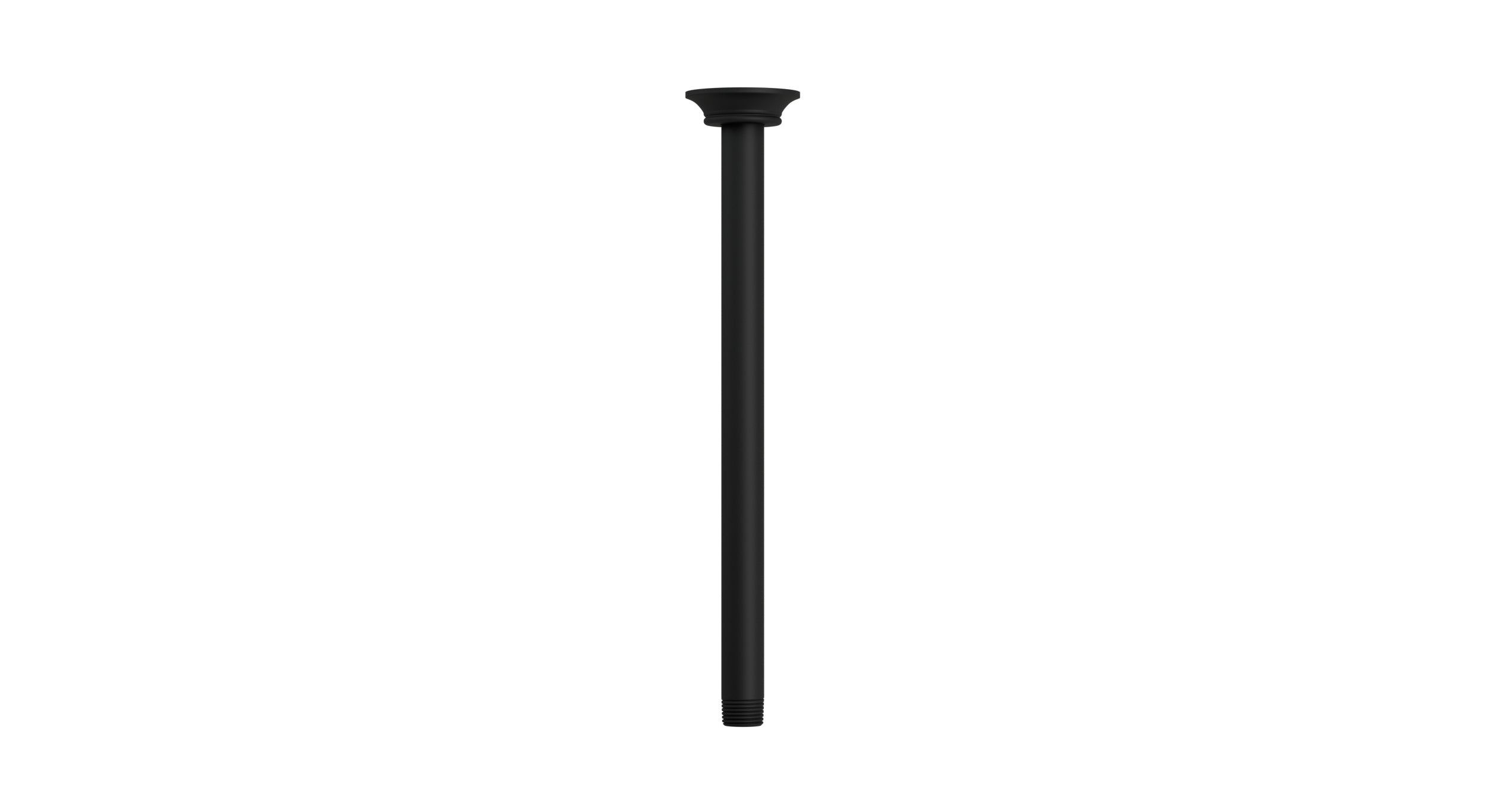 Emerson 12" Straight Shower Arm with Flange in Matte Black