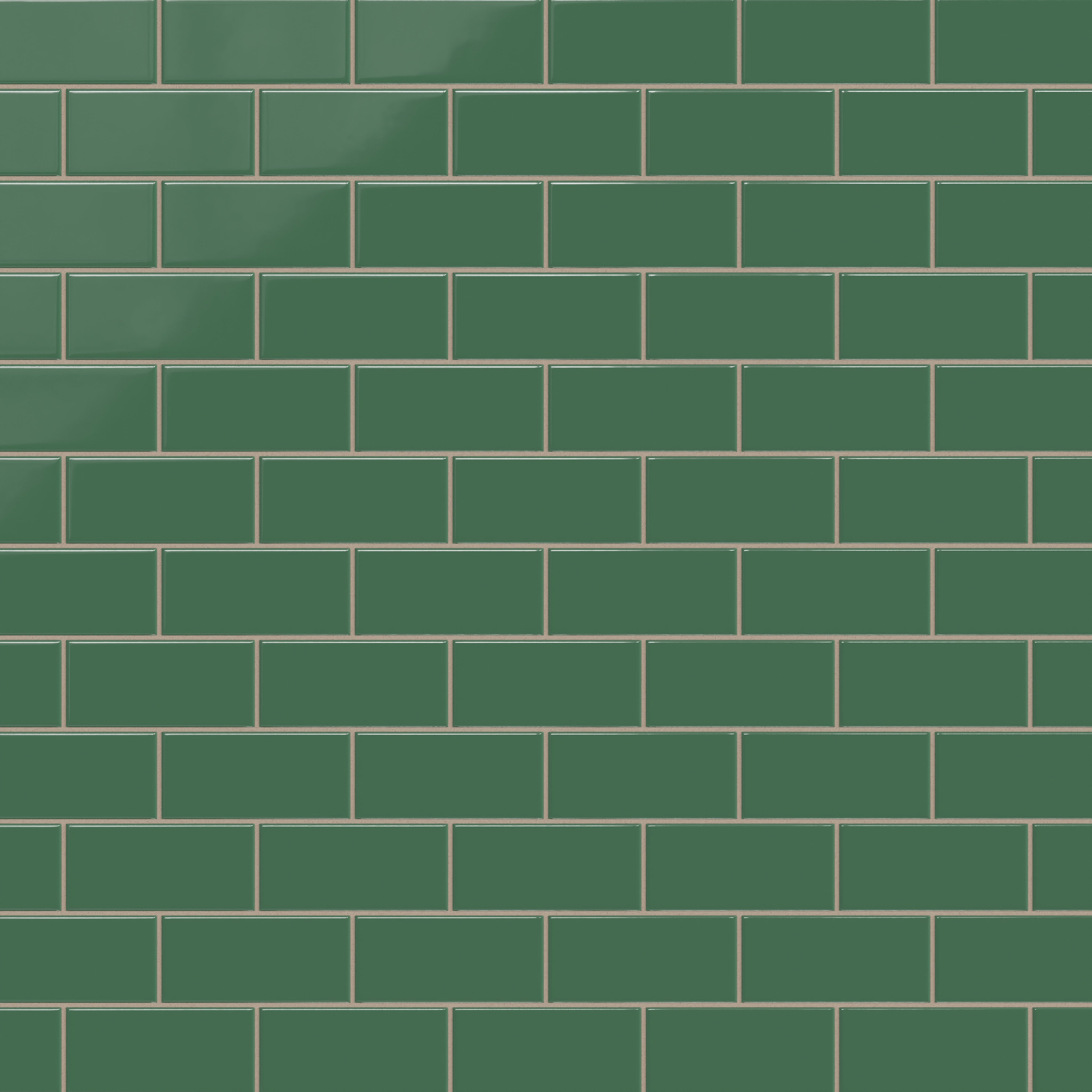 3x6 Natural Press Ceramic Tile in Viridian Gloss