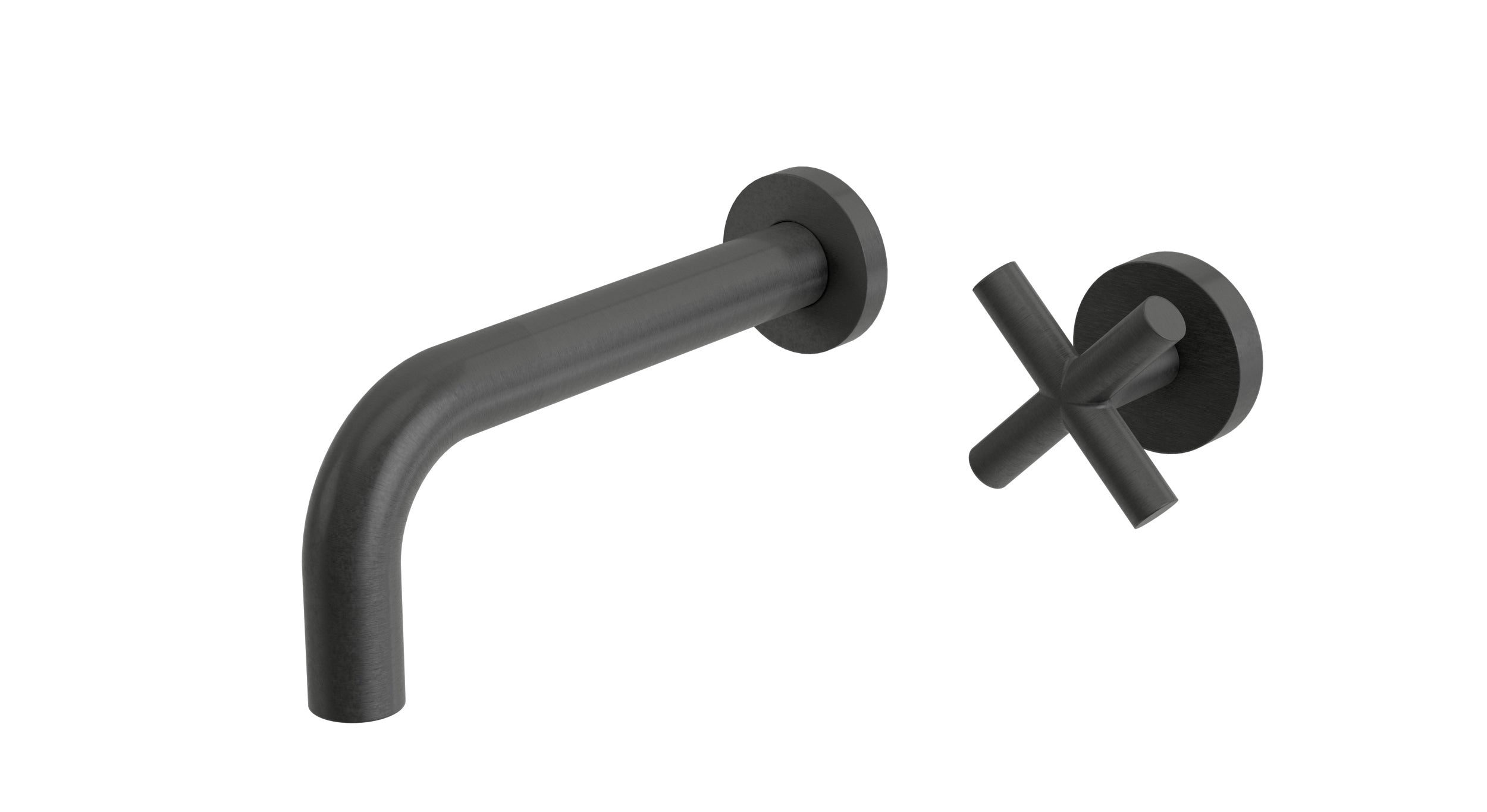 Contour One Handle Wall Mount 7.5" Lavatory Faucet with Soft Cross Handle